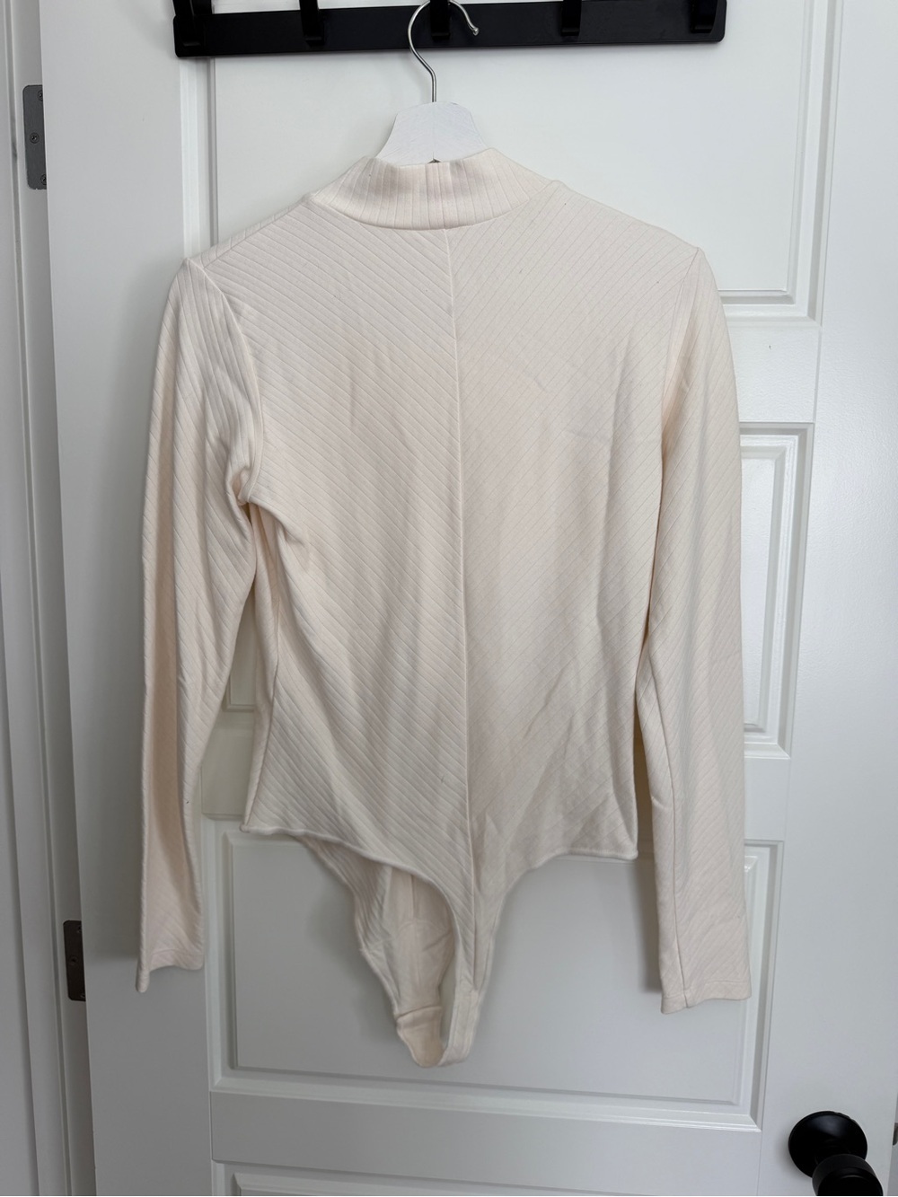 knix Papaya Mock Neck White / Cream Long-Sleeve Bodysuit - Picture 4 of 6
